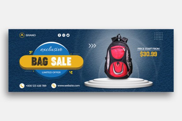 Design a Stunning Bag Sale Facebook Cover Template in Minutes