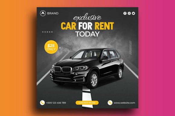 Drive Engagement: The Ultimate Rent a Car Social Media Post Template