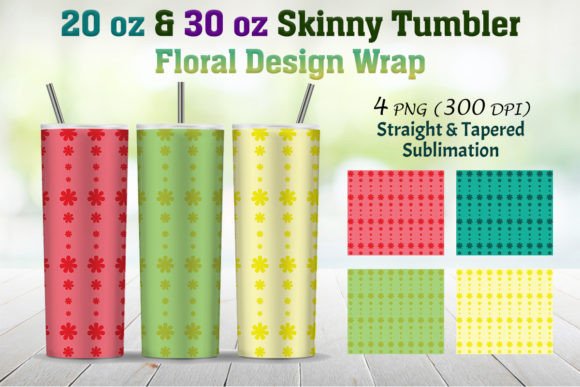 Floral Skinny Tumble Wrap: Your 20 & 30 Oz Design Solution