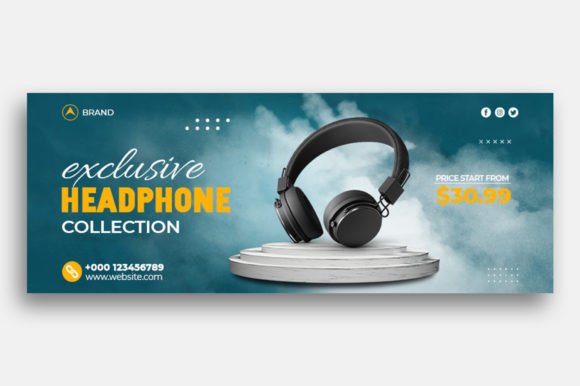 Grab Attention Fast: Your HeadPhone Sale Facebook Cover Template