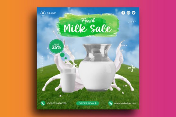 Milk Sale Social Media Post: A Clean Template for Quick Campaigns