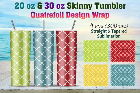 Quatrefoil Skinny Tumble Wrap: Elevate Your 20 & 30 Oz Tumblers