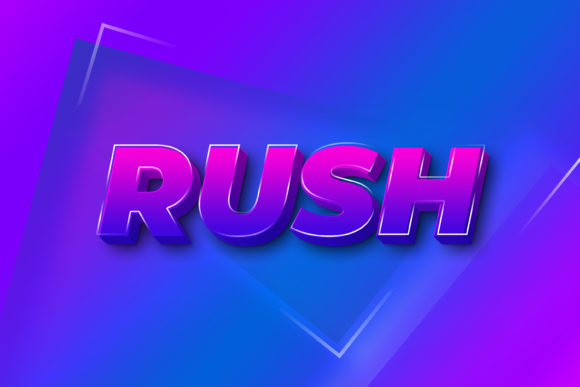 Rush: Bold 3D Text Effects for Instant Impact
