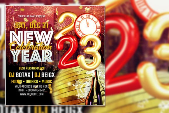 Stunning New Year Celebration Social Media Posts & Flyers